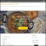 Screen shot of the Anglo Indian Chef Ltd website.