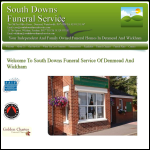 Screen shot of the South Downs Funeral Service Ltd website.