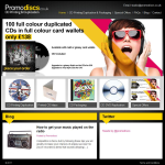 Screen shot of the Promodiscs Ltd website.