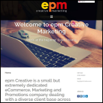 Screen shot of the Epm Creative Ltd website.