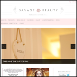 Screen shot of the Savage Beauty Ltd website.