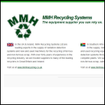Screen shot of the MMH Recycling Systems Ltd website.
