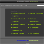Screen shot of the Infinite Speciality Chemicals Ltd website.