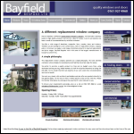Screen shot of the Bayfield Bespoke Ltd, website.