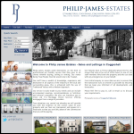 Screen shot of the Philip James Estate Agents Ltd website.