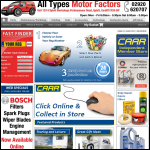 Screen shot of the All Types Motor Factors Ltd website.