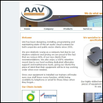 Screen shot of the Aa & V Ltd website.