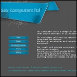 Screen shot of the Sax Computers Ltd website.