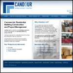 Screen shot of the Candour Projects & Consultancy Ltd website.