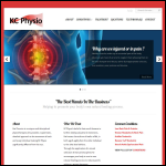 Screen shot of the Kcphysio Ltd website.