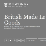 Screen shot of the Mowbray Leather Goods Ltd website.