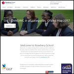 Screen shot of the Rosebery School website.