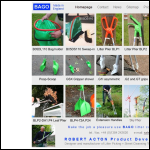 Screen shot of the Robert Acton Product Developments website.