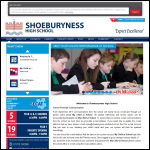 Screen shot of the Shoeburyness High School website.