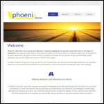 Screen shot of the Phoenix Lubricants Ltd website.