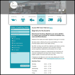 Screen shot of the Signature Auto Care Ltd website.