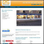 Screen shot of the Domestic Appliances Discounted Ltd website.