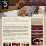 Screen shot of the Copper Horse Cottages Ltd website.