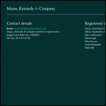 Screen shot of the Mayes, Kennedy & Company Ltd website.