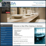 Screen shot of the Alba Cleaning Services Ltd website.