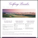 Screen shot of the Golfing Plus Ltd website.