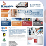Screen shot of the Dave Brazendale Plumbing & Heating Ltd website.