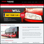 Screen shot of the Ryans Garage Ltd website.