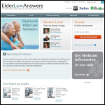 Screen shot of the Elder Years Care Ltd website.