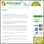 Screen shot of the Juicecompact Ltd website.