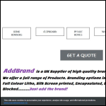 Screen shot of the Addbrand Ltd website.