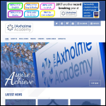 Screen shot of the The Axholme Academy website.