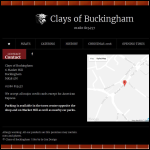Screen shot of the Clays of Buckingham Ltd website.