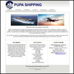 Screen shot of the Pupa Services Ltd website.
