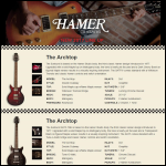 Screen shot of the G Hamer Ltd website.