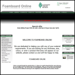 Screen shot of the Foam Board Supplies Ltd website.