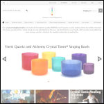 Screen shot of the Crystal Singing Bowls Ltd website.