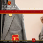 Screen shot of the Townley Grammar School website.