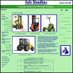 Screen shot of the Safe Handling Ltd website.