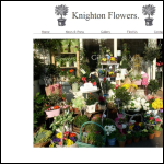 Screen shot of the Knighton Flowers Retail Ltd website.