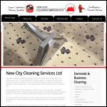 Screen shot of the New City Cleaning Services Ltd website.