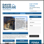Screen shot of the David Bodman Glass & Glazing Ltd website.