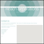Screen shot of the Reach Separations Ltd website.
