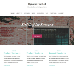 Screen shot of the Dynamis One Ltd website.