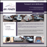 Screen shot of the En-route Couriers Ltd website.