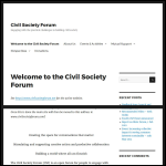 Screen shot of the Civil Society Forum Ltd website.