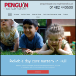 Screen shot of the Little Penguins Day Nursery Ltd website.