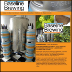 Screen shot of the Baseline Brewing Ltd website.