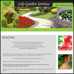 Screen shot of the Lily Garden Services Ltd website.