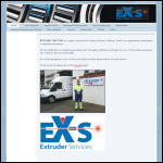 Screen shot of the Extruder Services website.