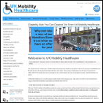 Screen shot of the Mobility Healthcare Uk Ltd website.